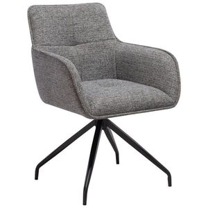 Novel ŽIDLE S PODRUČKAMI, železo, mikrovlákno, šedá obraz