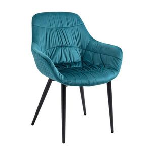 Livetastic ŽIDLE S PODRUČKAMI, samet, tyrkysová obraz