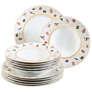 X-Mas JÍDELNÍ SOUPRAVA, 12dílné, porcelán obraz