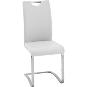Carryhome HOUPACÍ ŽIDLE, bílá, barvy chromu obraz