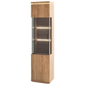 Linea Natura VITRÍNA, trámový dub, dub bianco, 50/204/37 cm obraz