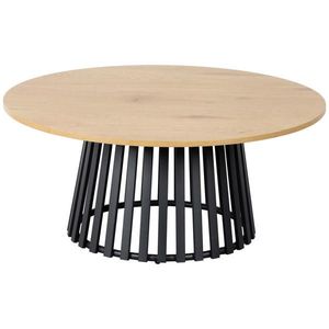 Boxxx KONFERENČNÍ STOLEK, černá, barvy dubu, kov, kompozitní dřevo, 80/80/40 cm obraz