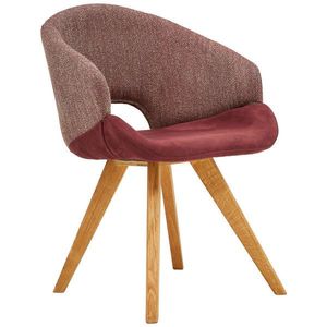 Linea Natura ŽIDLE S PODRUČKAMI, tkaná látka, plochá tkanina, barvy dubu, bordeaux obraz