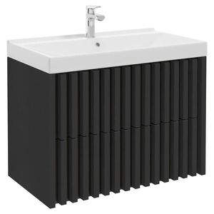 MID.YOU SKŘÍŇKA S UMYVADLEM, černá, černá, 81 cm obraz