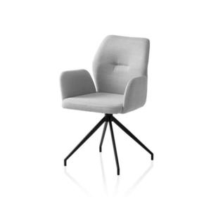 Livetastic ŽIDLE S PODRUČKAMI, tkaná látka, světle šedá obraz