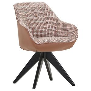 Novel ŽIDLE S PODRUČKAMI, žinylka, vzhled kůže, černá, bílá, terracotta obraz