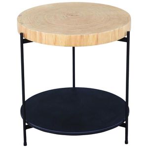 Waldwelt ODKLÁDACÍ STOLEK, dub, černá, barvy dubu obraz