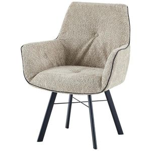 Kayoom ŽIDLE S PODRUČKAMI, železo, béžová obraz