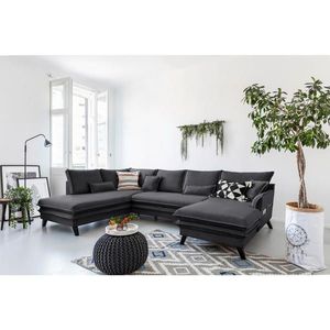 P & B SEDACÍ SOUPRAVA, textil, barvy grafitu obraz