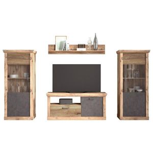 Livetastic OBÝVACÍ STĚNA, antracitová, barvy dubu obraz