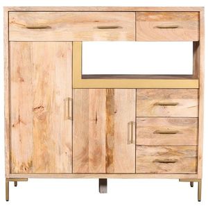 MID.YOU VYSOKÁ KOMODA, mangové dřevo, 135/132/40 cm obraz