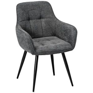 MID.YOU ŽIDLE S PODRUČKAMI, železo, mikrovlákno, šedá obraz