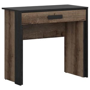 KONZOLOVÝ STOLEK, černá, barvy dubu, kompozitní dřevo, 85/41/77 cm obraz