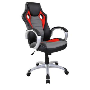 Xora HERNÍ ŽIDLE, šedá, vícebarevná, červená, černá obraz