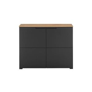 MID.YOU KOMODA, černá, barvy dubu, 100/80/40 cm obraz