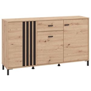 Hom`in ŠIROKÁ KOMODA, černá, dub artisan, 157/90/40 cm obraz