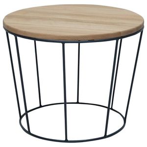 Boxxx ODKLÁDACÍ STOLEK, divoký dub, černá, divoký dub obraz