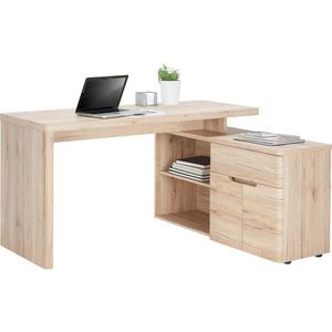 Venda ROHOVÝ PSACÍ STŮL, dub San Remo, 140/117, 5/77 cm obraz