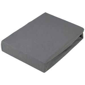 Novel PROSTĚRADLO NA VRCHNÍ MATRACI, žerzej, antracitová, 140/220 cm obraz