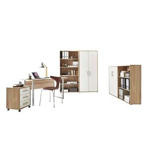 MID.YOU KANCELÁŘ, bílá, Sonoma dub obraz