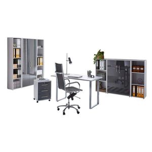 MID.YOU KANCELÁŘ, šedá, vysoce lesklá antracitová obraz