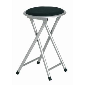 Carryhome SKLÁDACÍ ŽIDLIČKA, černá, barvy hliníku obraz