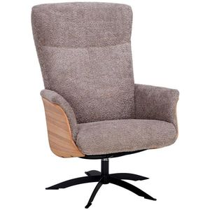 Welnova RELAXAČNÍ KŘESLO, dřevo, textil, světle hnědá obraz