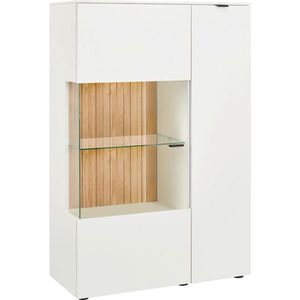 Novel VYSOKÁ KOMODA, divoký dub, bílá, barvy dubu, 95/139, 6/42 cm obraz