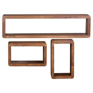 MID.YOU SADA NÁSTĚNNÝCH REGÁLŮ, barvy sheesham obraz