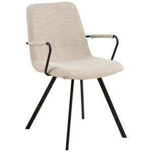 MID.YOU ŽIDLE S PODRUČKAMI, tkaná látka, béžová obraz