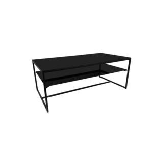 Stylife KONFERENČNÍ STOLEK, černá, kov, sklo, 110/43/60 cm obraz