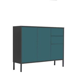 MID.YOU KOMODA, antracitová, petrolej, 105, 5/86/33 cm obraz