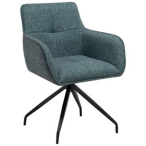 Novel ŽIDLE S PODRUČKAMI, železo, mikrovlákno, tyrkysová obraz