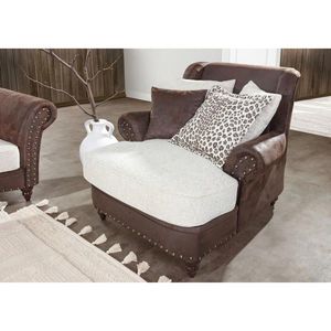 Landscape XXL KŘESLO, textil, tmavě hnědá, béžová obraz