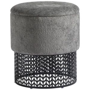 MID.YOU TABURET, kov, textil, kompozitní dřevo, 40/44/40 cm obraz