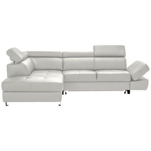 Celina Home ROHOVÁ SEDAČKA, textil, kůže, světle šedá obraz