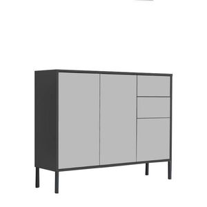 MID.YOU KOMODA, antracitová, bílá, 105, 5/86/33 cm obraz