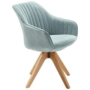 Hom`in ŽIDLE S PODRUČKAMI, plochá tkanina, světle modrá obraz