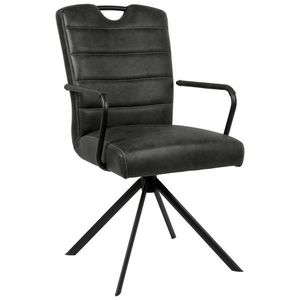 Ambia Home ŽIDLE S PODRUČKAMI, mikrovlákno, černá obraz