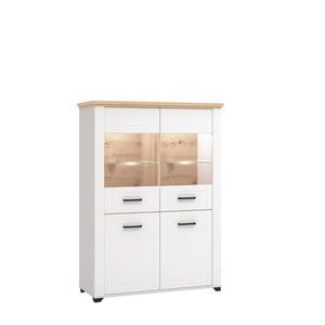 Landscape VITRÍNA, bílá, dub artisan, 103, 5/143/41 cm obraz