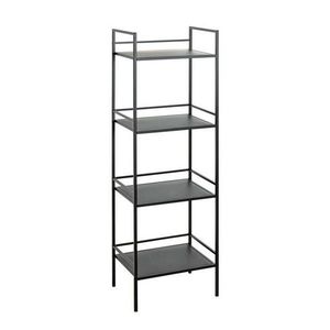 REGÁL, černá, ocel, 40/128/30 cm obraz