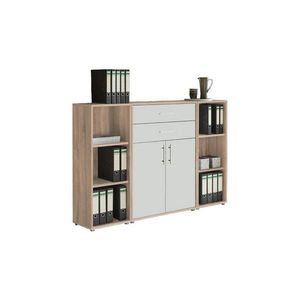 MID.YOU SKŘÍŇ NA ŠANONY, bílá, Sonoma dub, 172, 6/113, 6/33 cm obraz