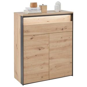 Voleo BOTNÍK, černá, dub artisan, 87, 7/105, 6/37, 8 cm obraz