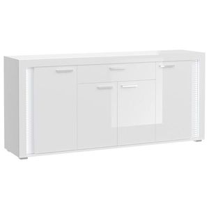 MID.YOU ŠIROKÁ KOMODA, vysoce lesklá bílá, 182/84/42 cm obraz