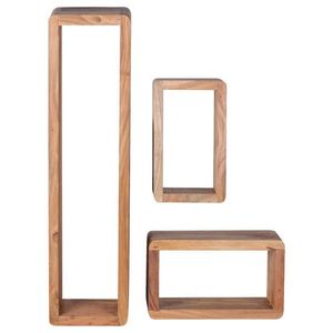 MID.YOU SADA NÁSTĚNNÝCH REGÁLŮ, barvy akácie obraz