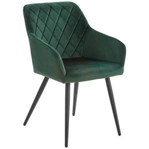 Hom`in ŽIDLE S PODRUČKAMI, železo, samet, černá, tmavě zelená obraz