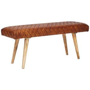 MID.YOU TABURETOVÁ LAVICE, kůže, 115/53/38 cm obraz