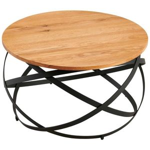 Livetastic KONFERENČNÍ STOLEK, přírodní barvy, černá, dřevo, kov, 70/40/70 cm obraz