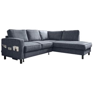 MID.YOU ROHOVÁ SEDAČKA, textil, tmavě modrá obraz