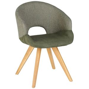 Linea Natura ŽIDLE S PODRUČKAMI, barvy dubu, olivově zelená obraz